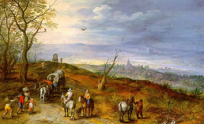 Jan Brueghel Wayside Encounter Sweden oil painting art